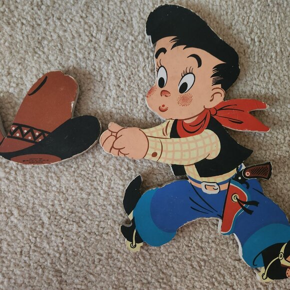Vintage Nursery Wall Decor Cowboy- Dolly Toy Company - Picture 4 of 6